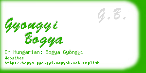 gyongyi bogya business card
